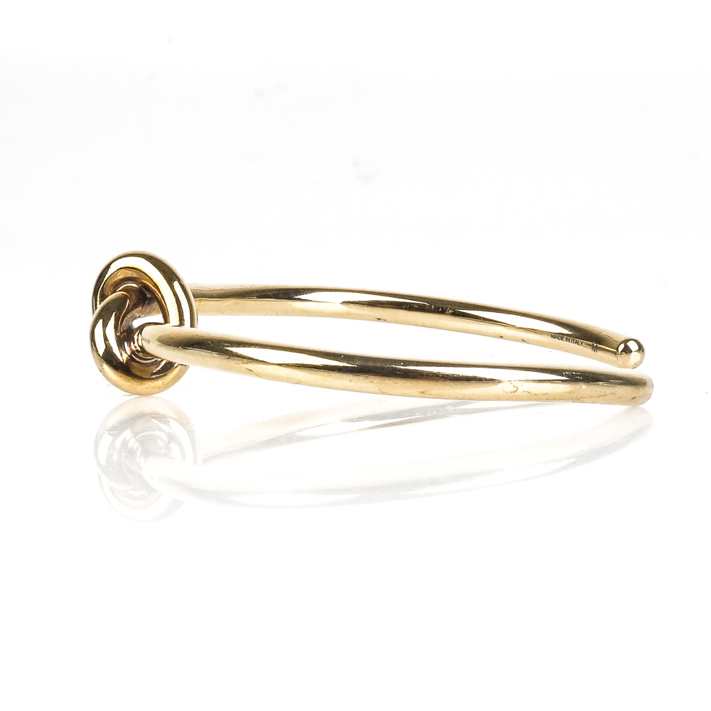 Céline Knot Cuff Bracelet in Brass