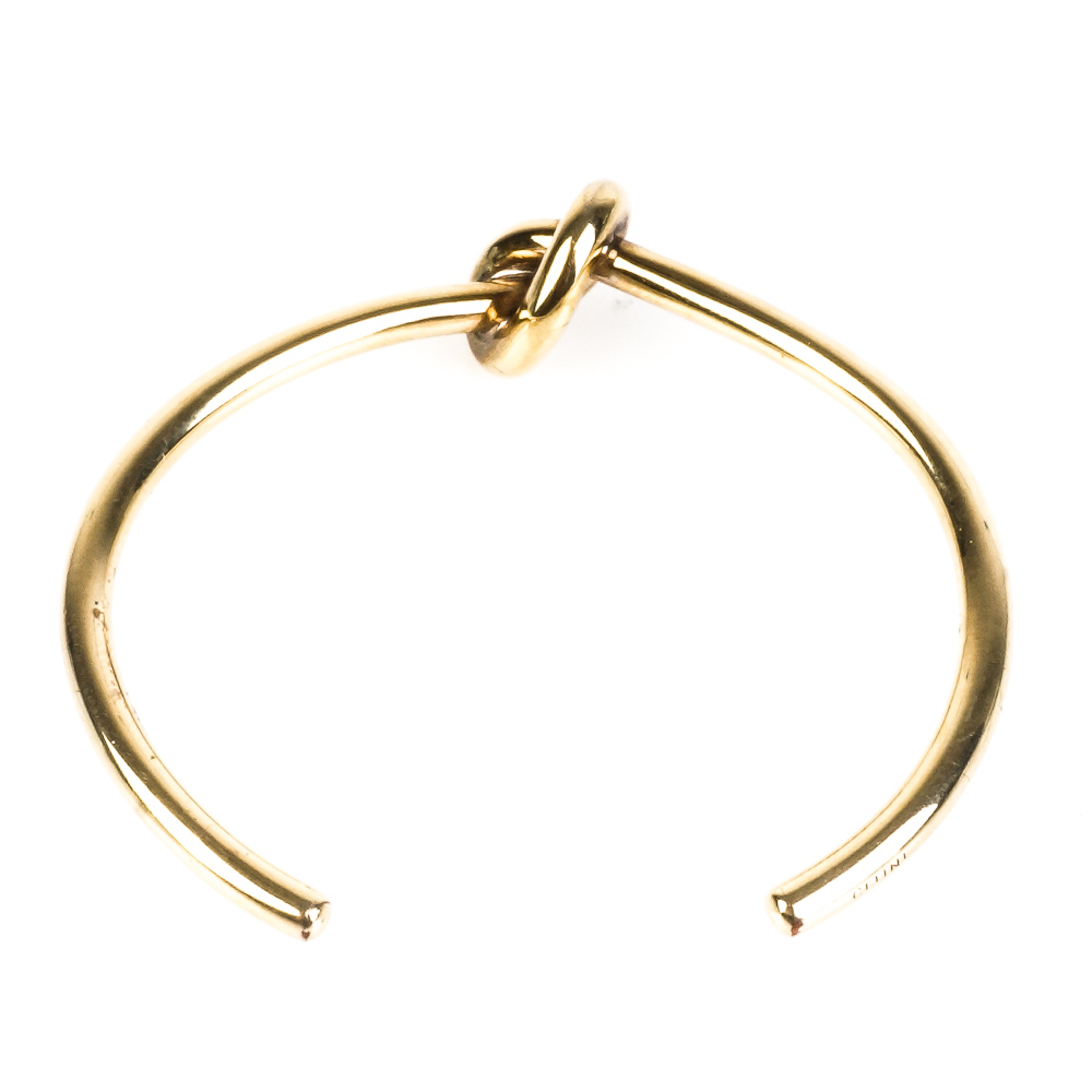 Céline Knot Cuff Bracelet in Brass