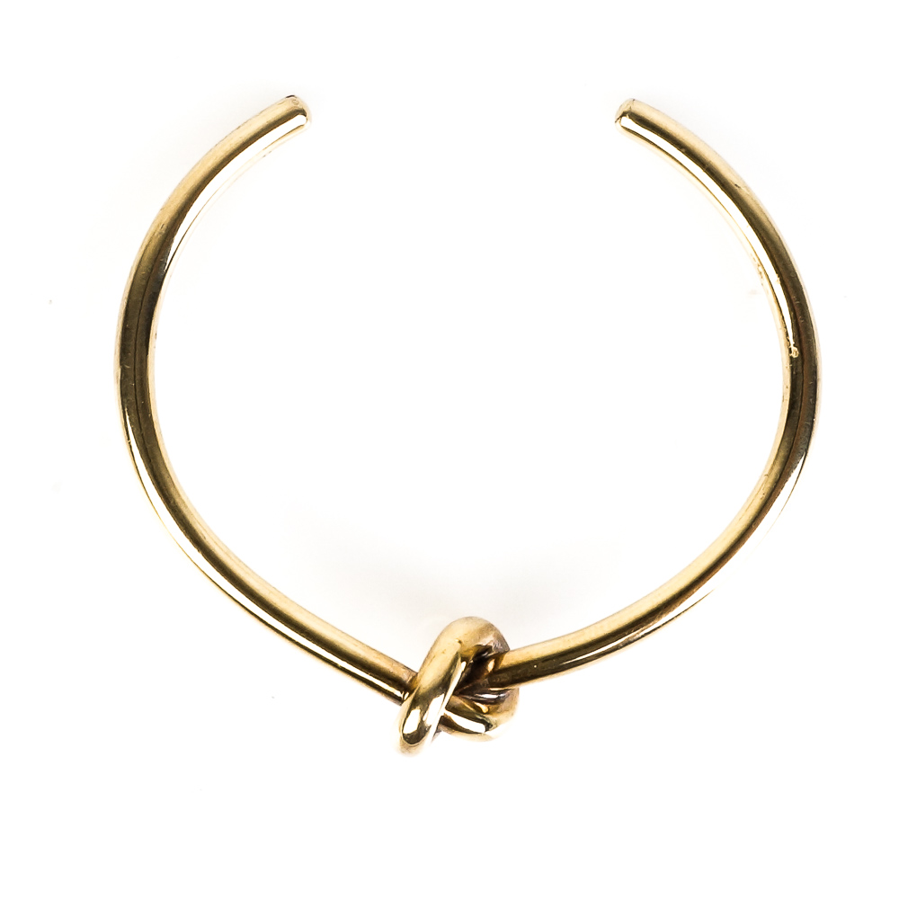Céline Knot Cuff Bracelet in Brass