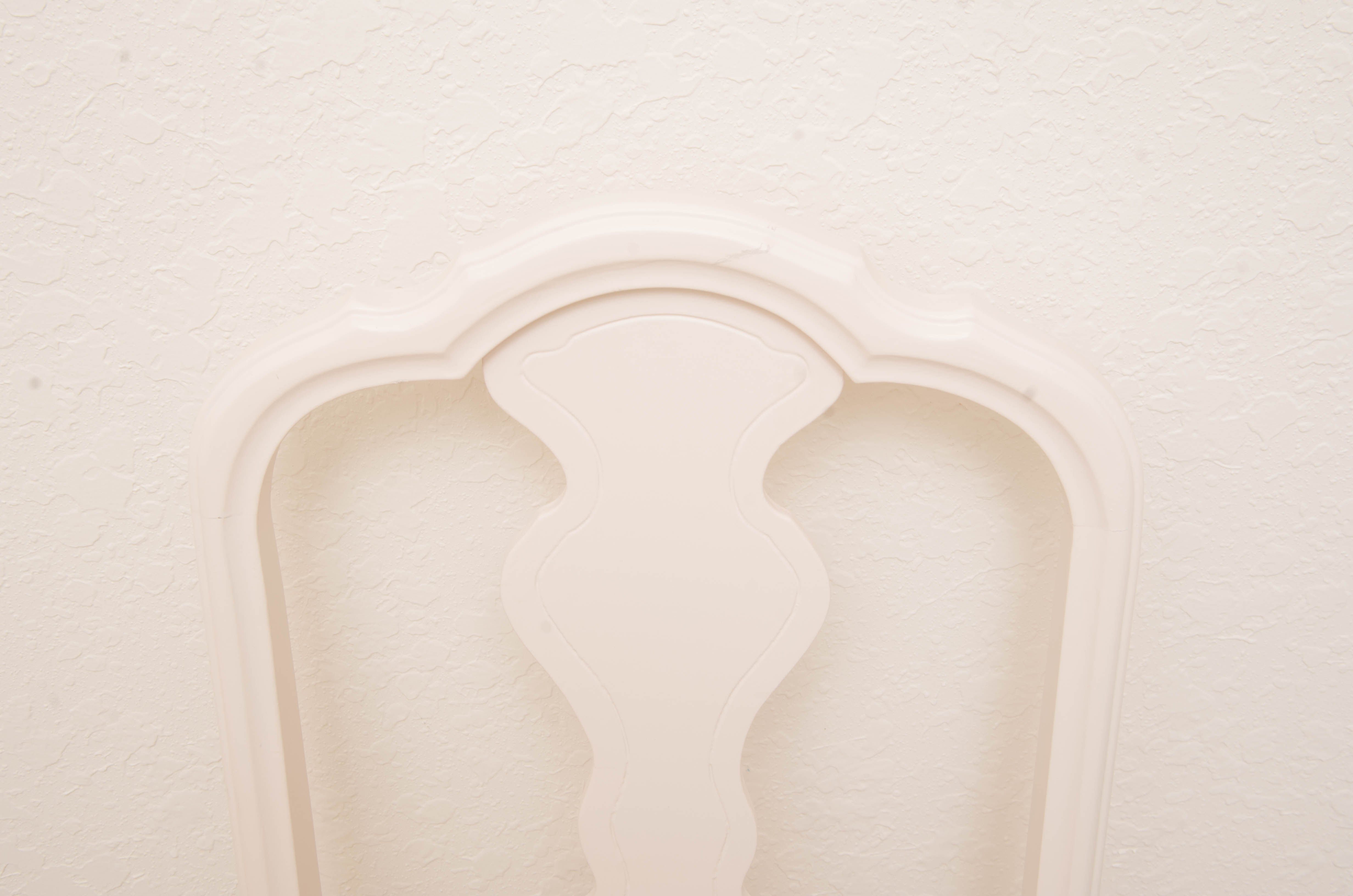 White Painted Side Chair with Hassock