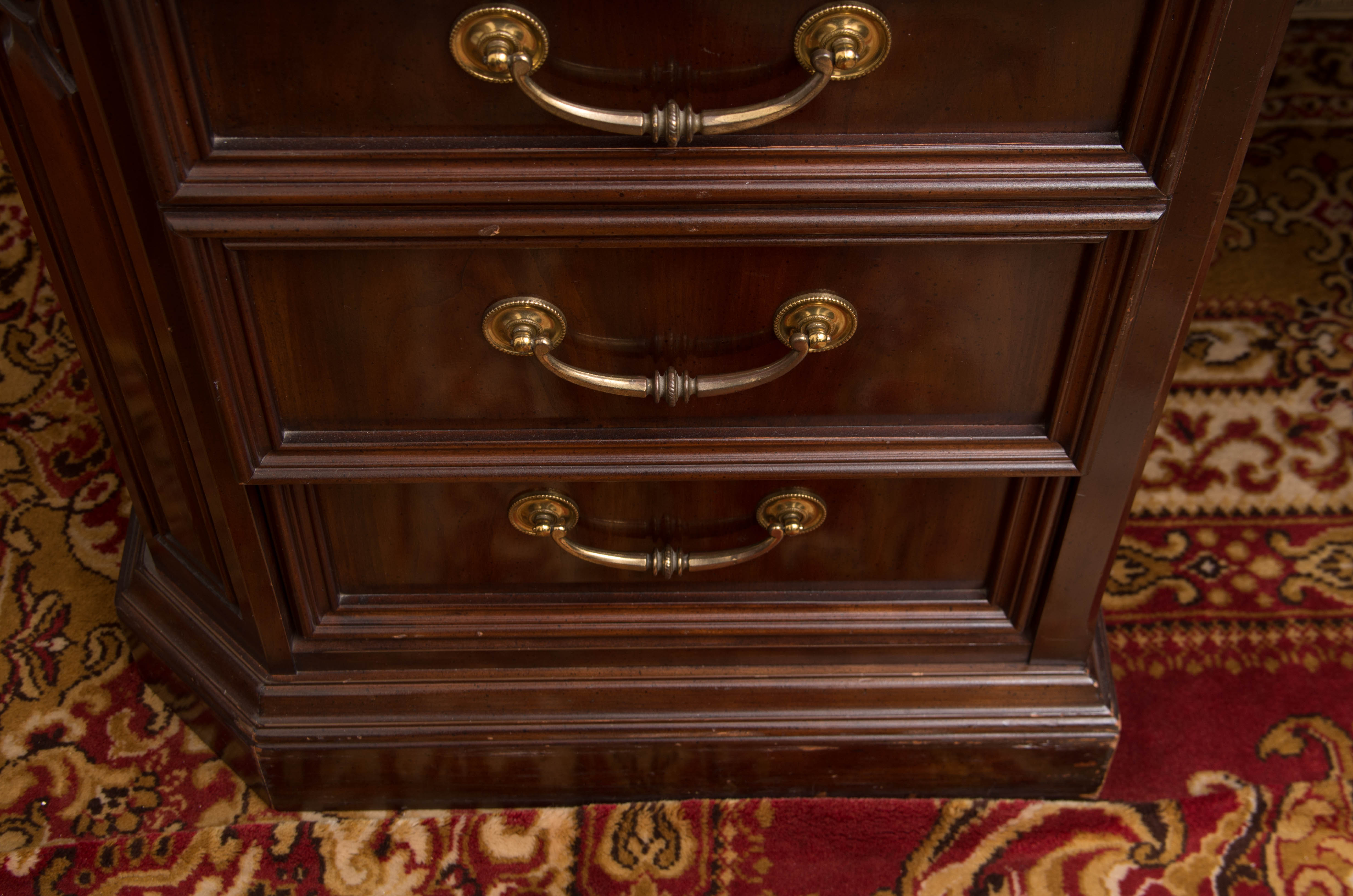 Leather-Top Executive Desk by Sligh