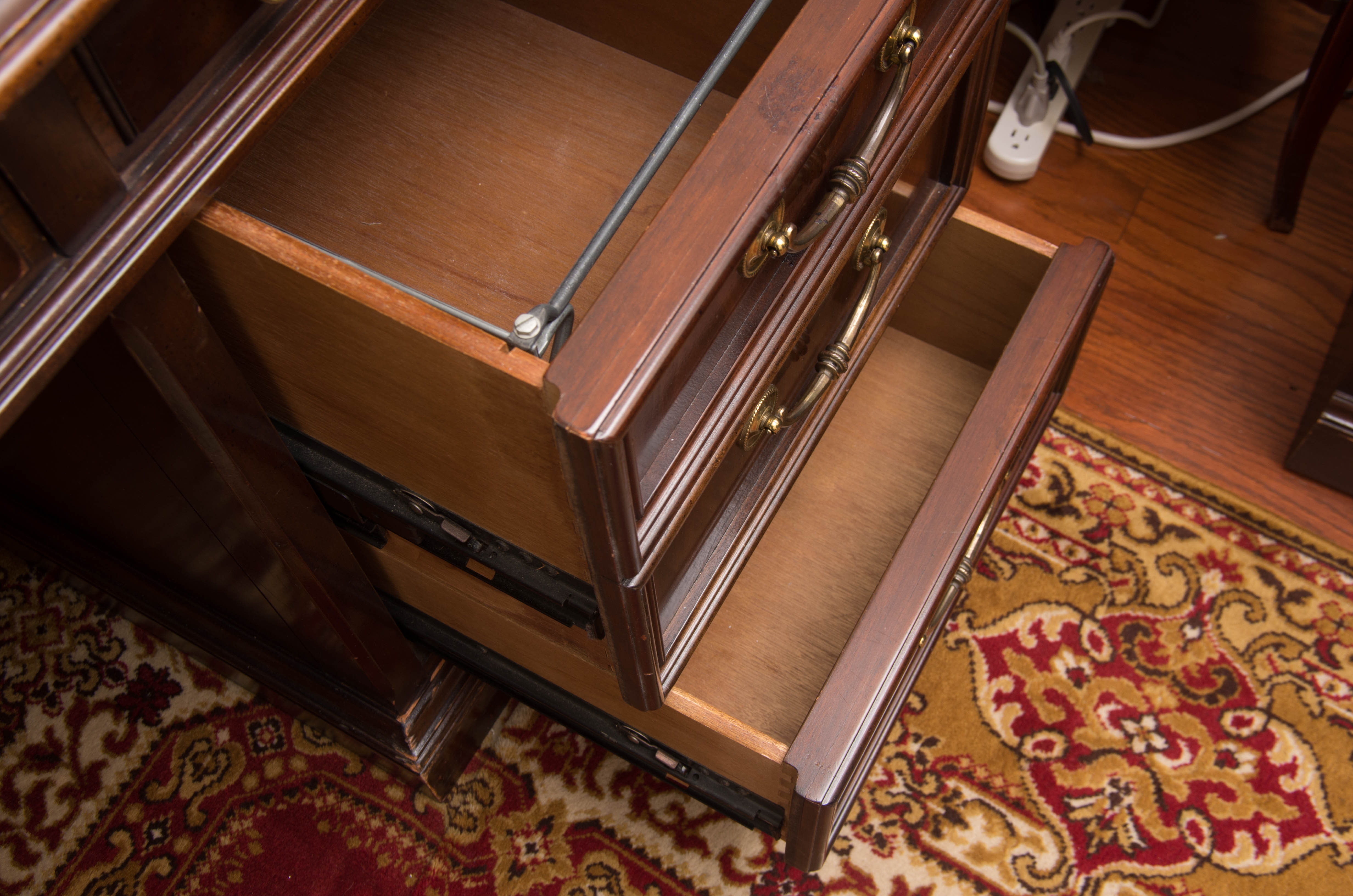 Leather-Top Executive Desk by Sligh