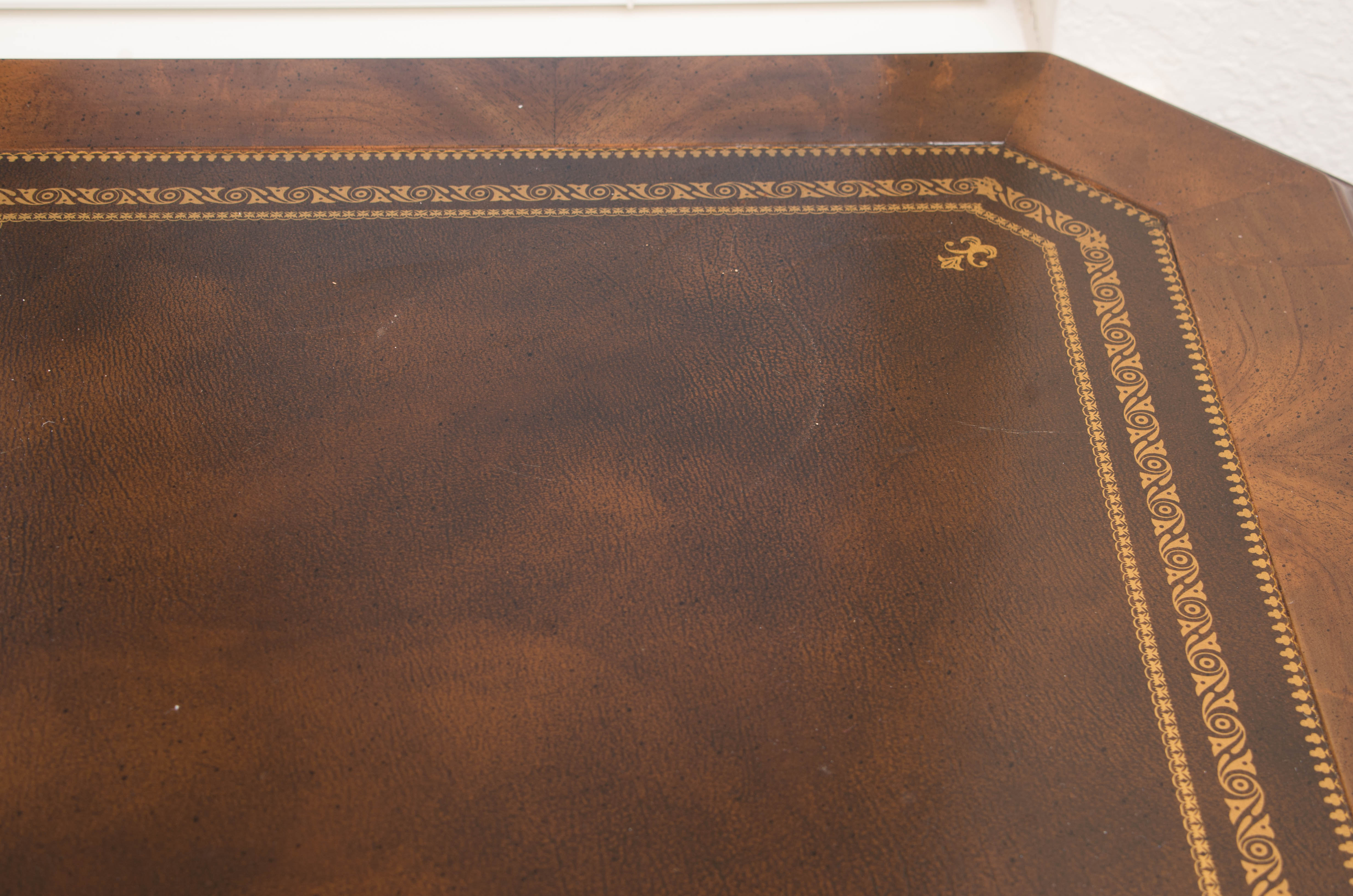 Leather-Top Executive Desk by Sligh