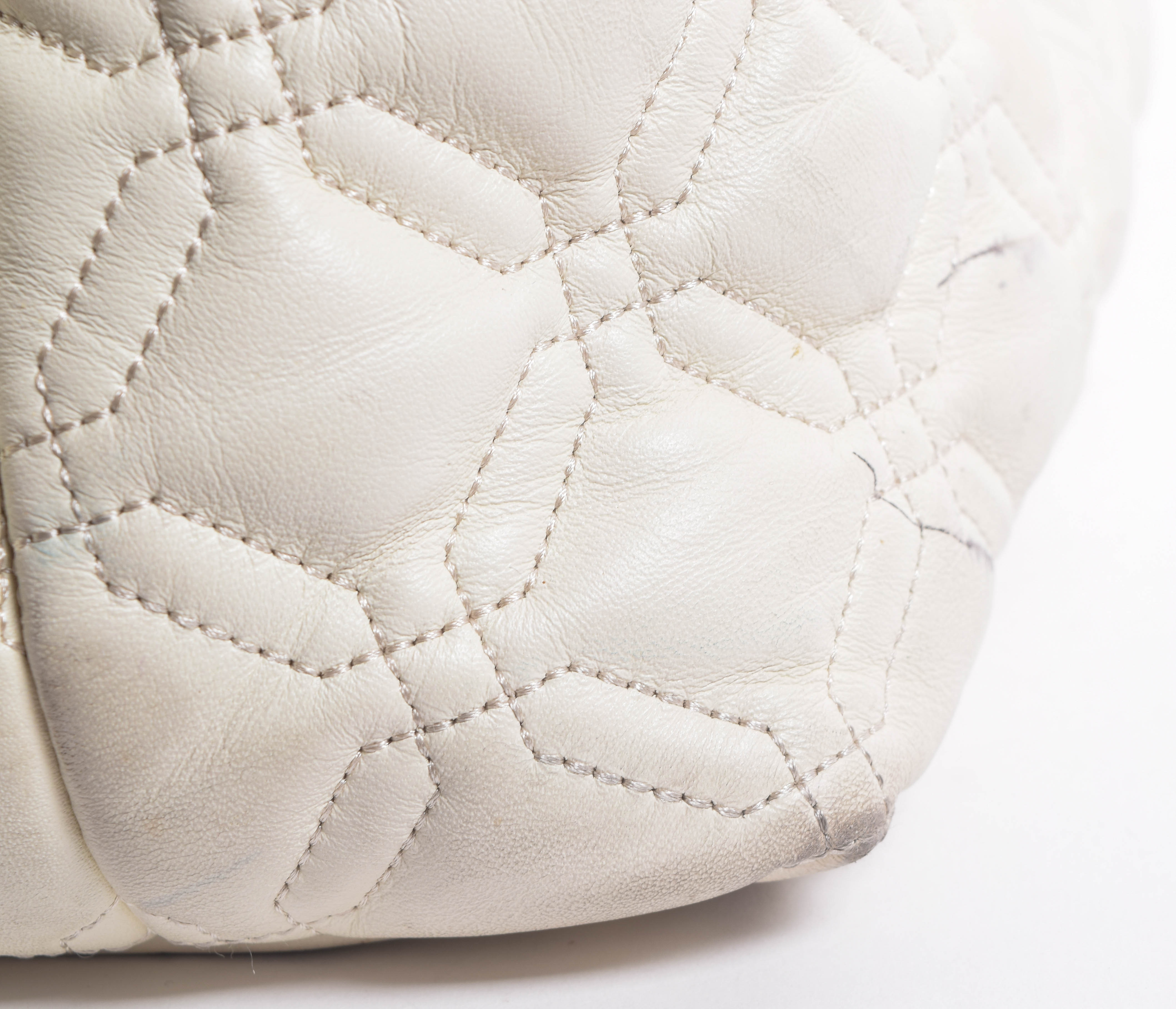 Kate Spade Ivory White Quilted Leather Handbag and Zip Around Wallet