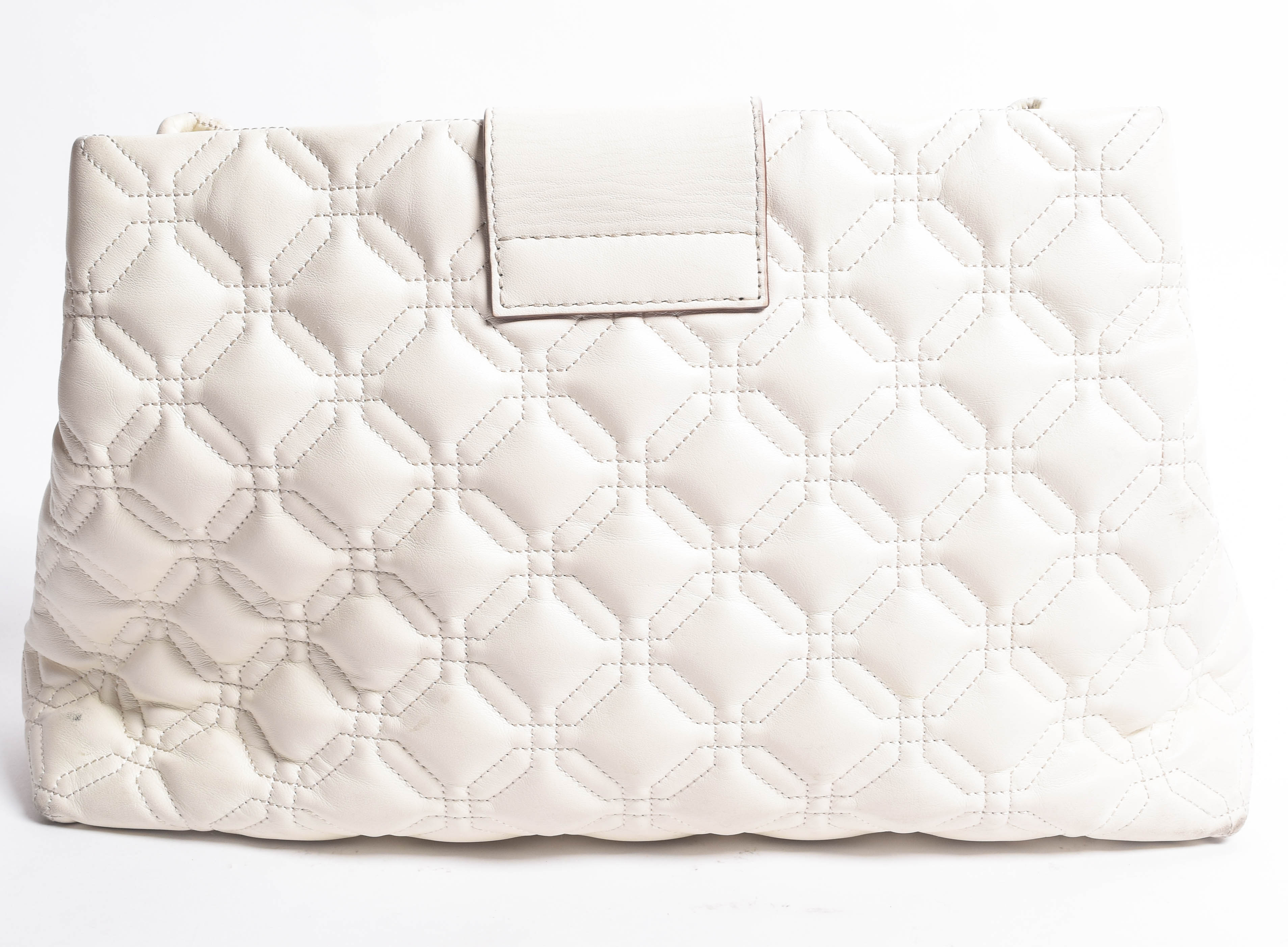 Kate Spade Ivory White Quilted Leather Handbag and Zip Around Wallet