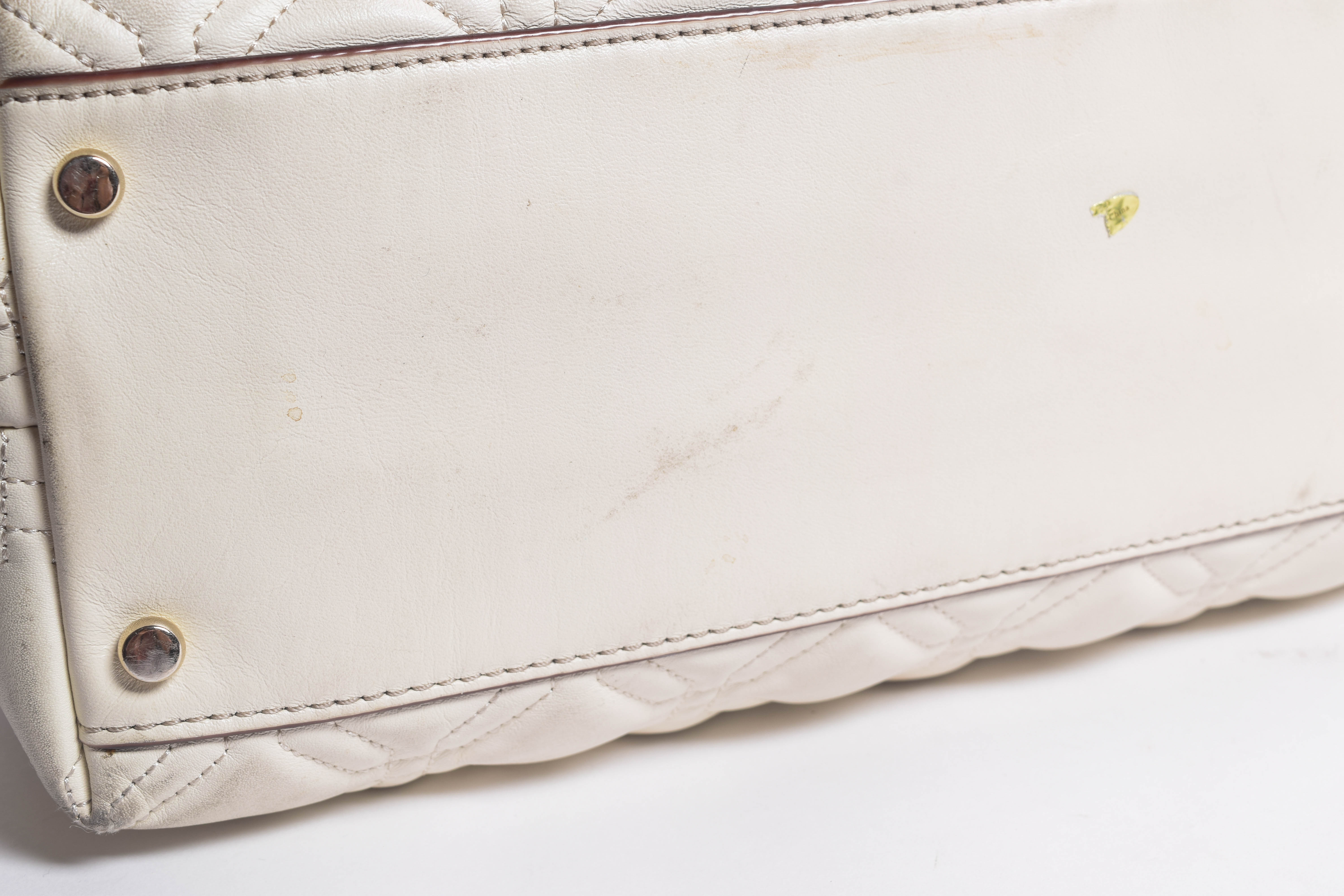 Kate Spade Ivory White Quilted Leather Handbag and Zip Around Wallet