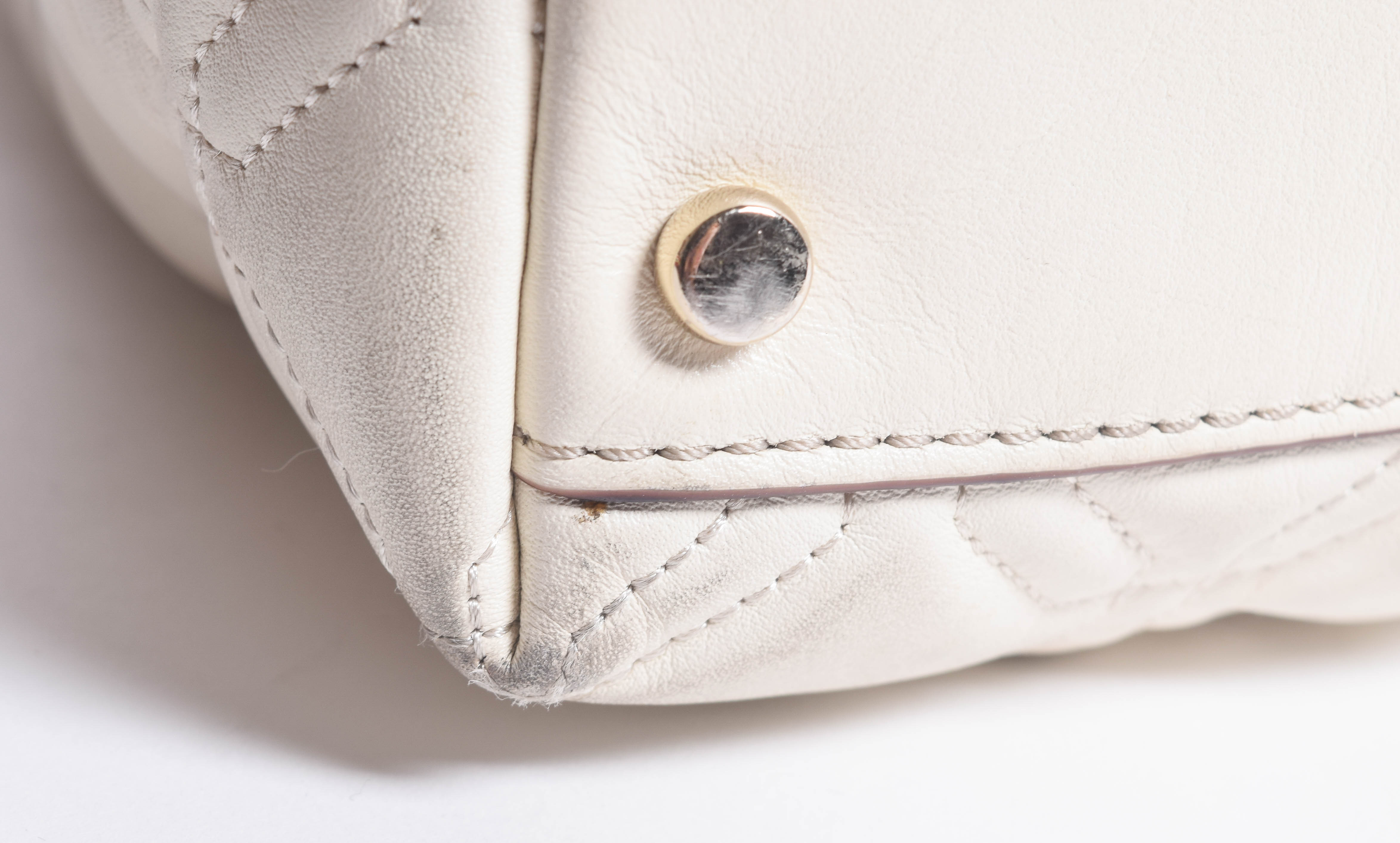 Kate Spade Ivory White Quilted Leather Handbag and Zip Around Wallet