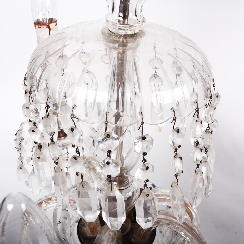 Vintage Cut Crystal Glass Chandeliers