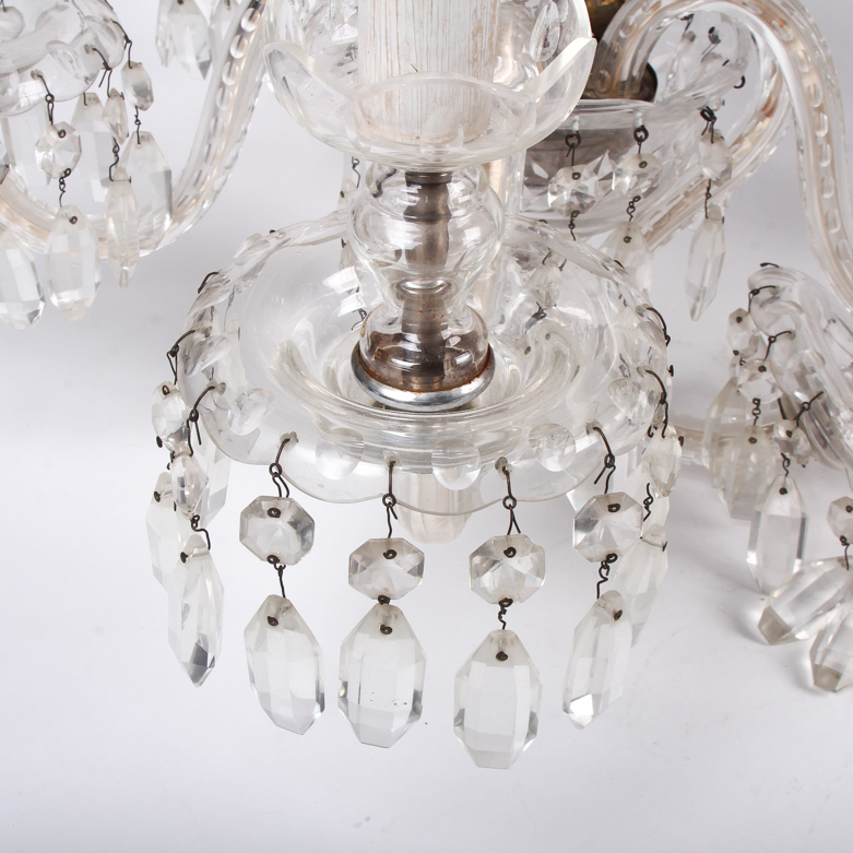 Vintage Cut Crystal Glass Chandeliers
