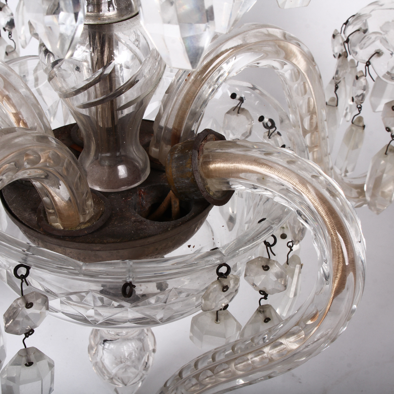 Vintage Cut Crystal Glass Chandeliers