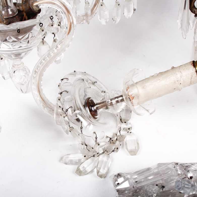 Vintage Cut Crystal Glass Chandeliers