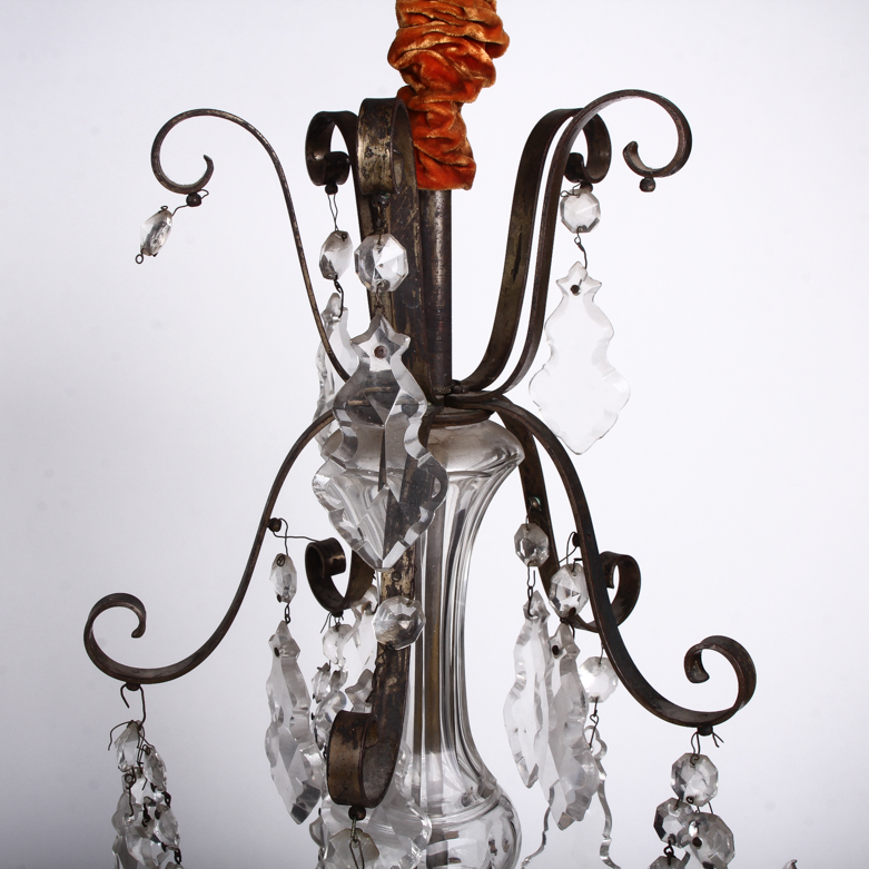 Vintage Cut Crystal Glass Chandeliers