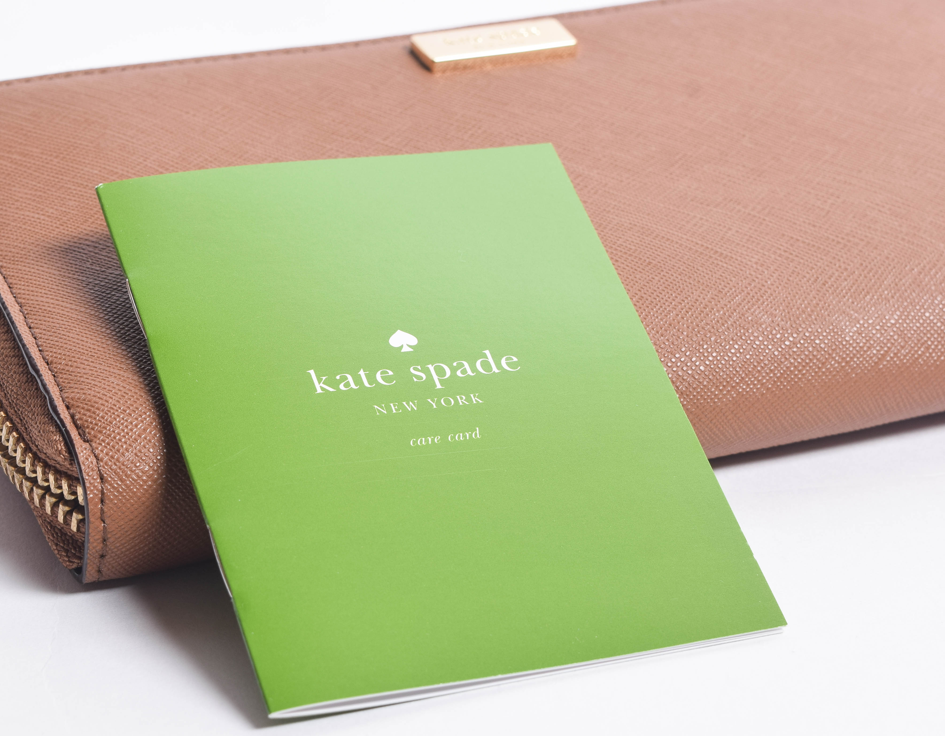 Kate Spade New York Brown Leather Zip Around Clutch Wallet