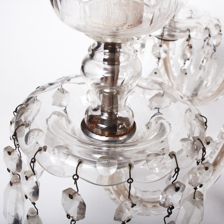 Vintage Cut Crystal Glass Chandeliers