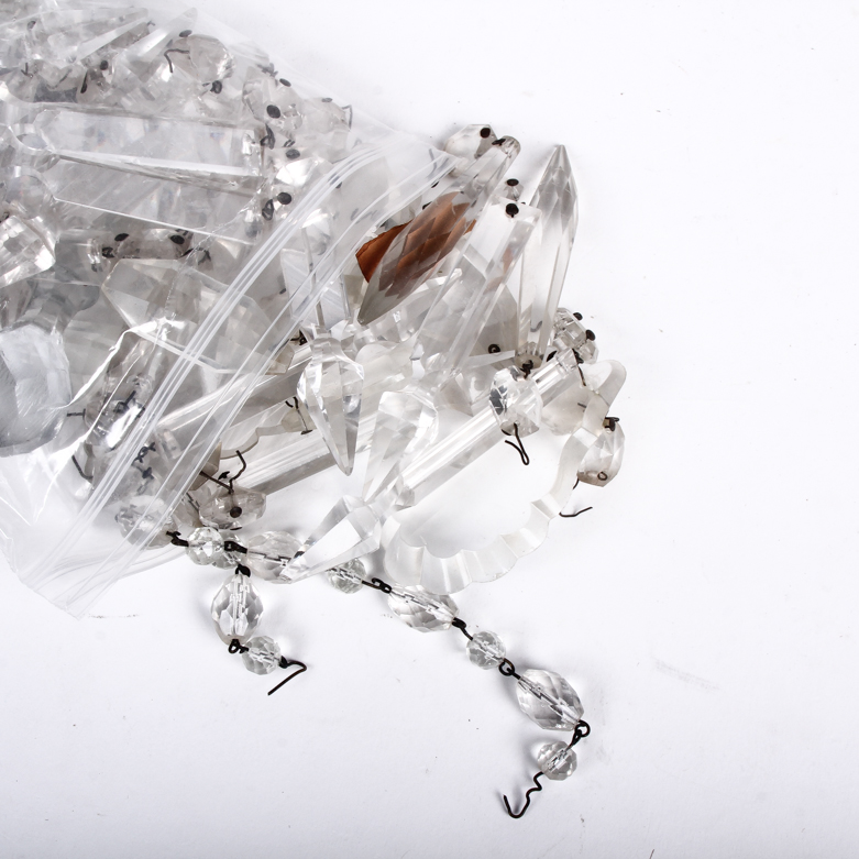 Vintage Cut Crystal Glass Chandeliers