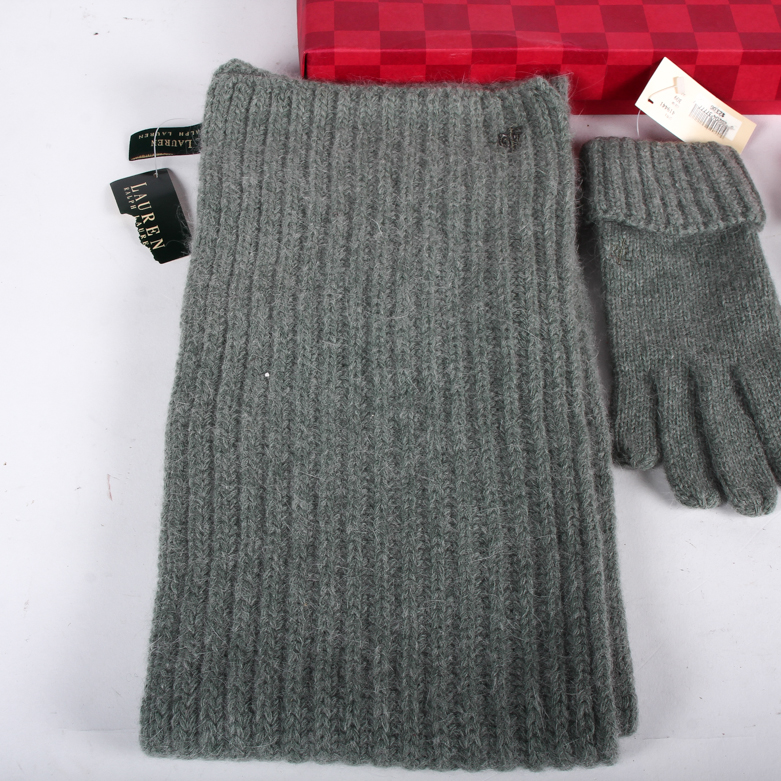 Ralph Lauren Glove and Scarf Set
