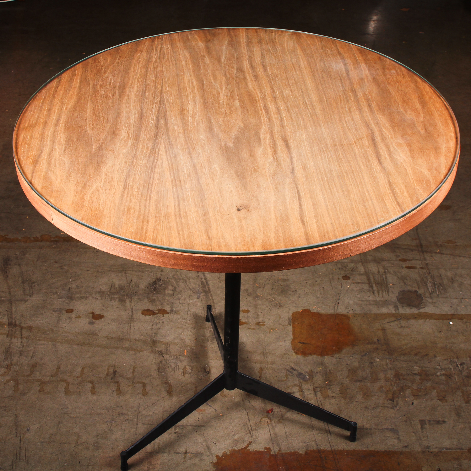Vintage Wood Top Bistro Table
