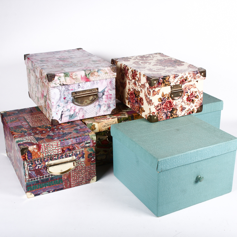 Collection of Vintage Storage Boxes