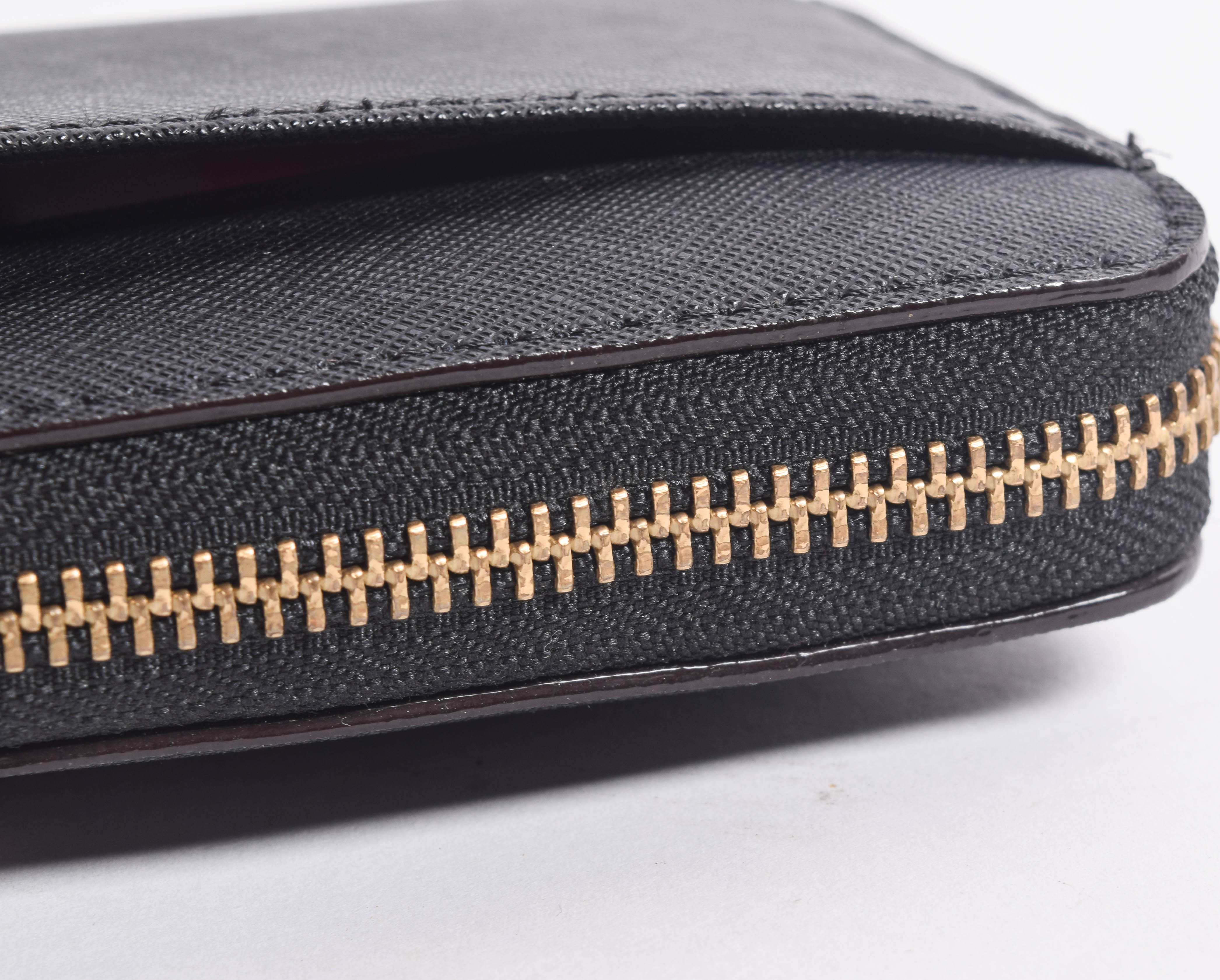 Kate Spade Black Leather Zip Around Clutch Wallet