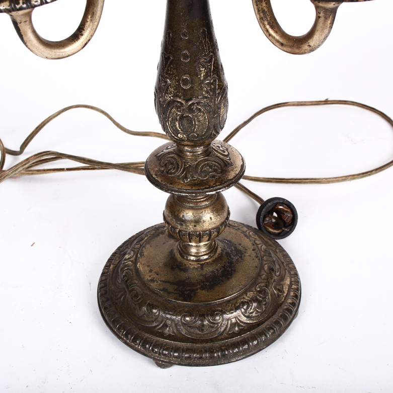 Vintage 1930s Oscar B. Bach Candelabra Table Lamp