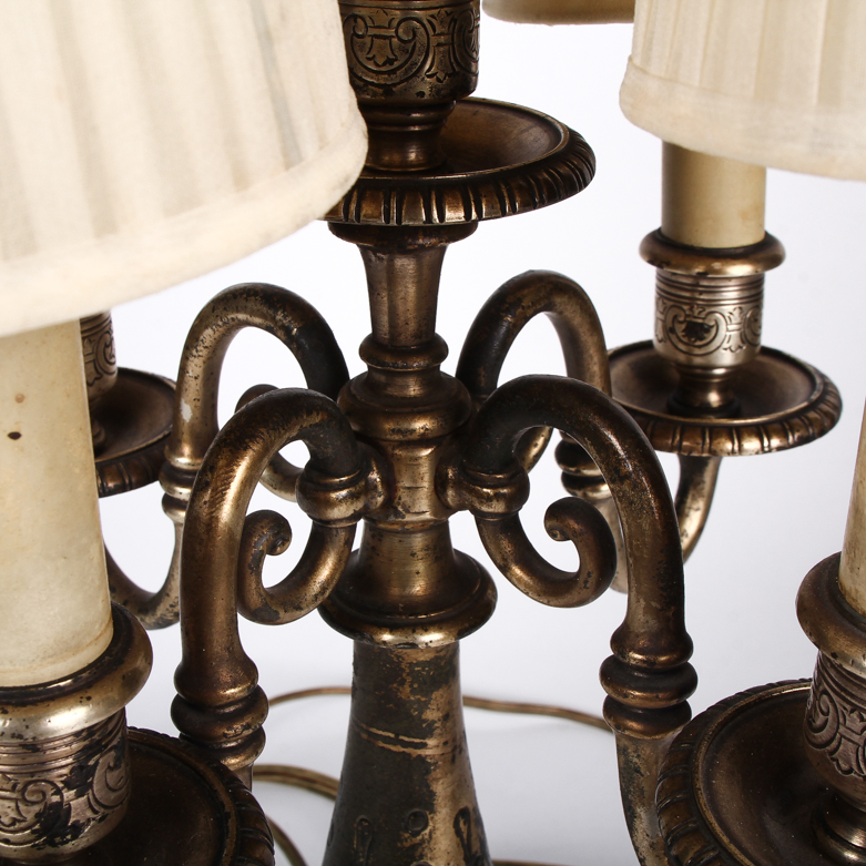 Vintage 1930s Oscar B. Bach Candelabra Table Lamp