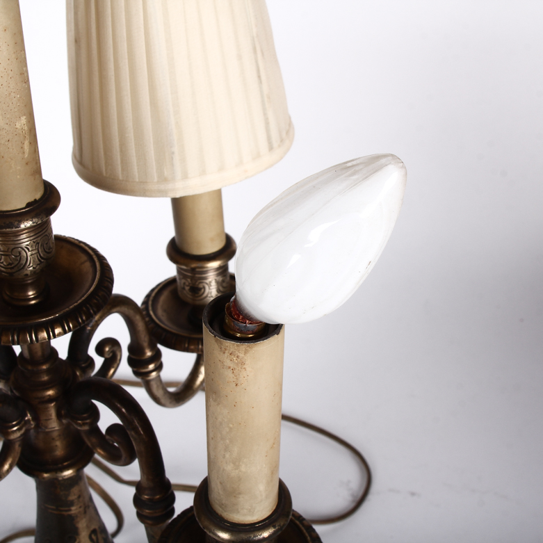 Vintage 1930s Oscar B. Bach Candelabra Table Lamp