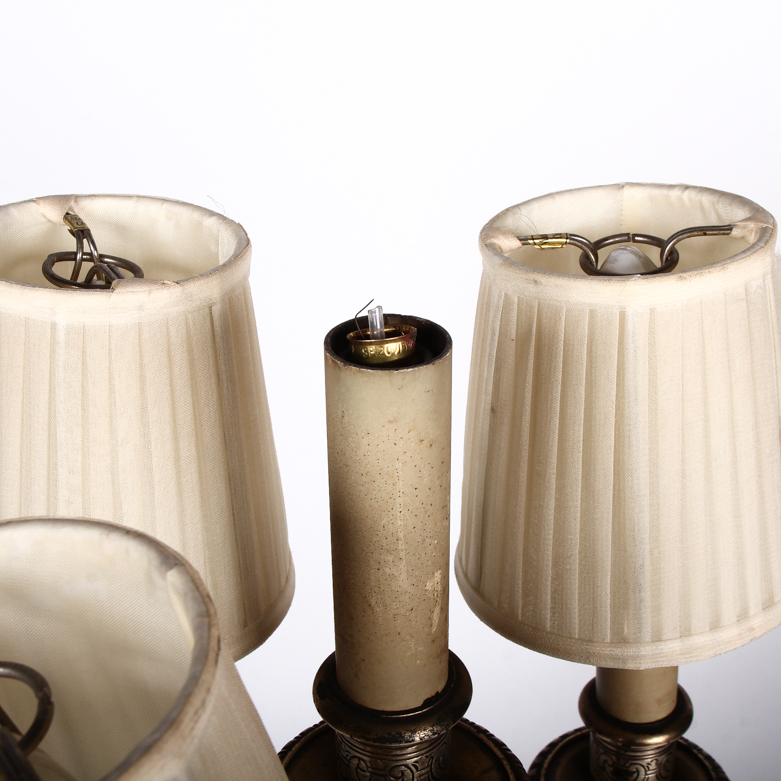 Vintage 1930s Oscar B. Bach Candelabra Table Lamp