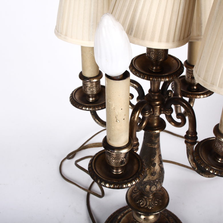 Vintage 1930s Oscar B. Bach Candelabra Table Lamp