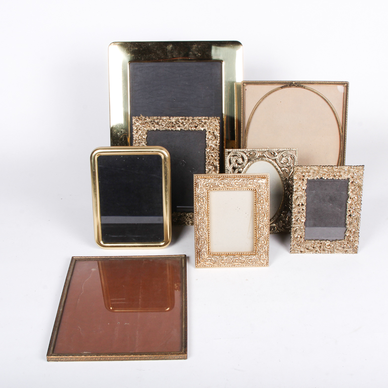 Collection of Gold Tone Picture Frames