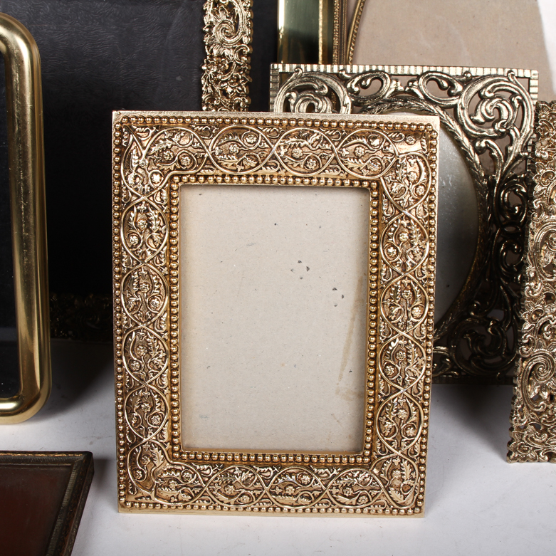 Collection of Gold Tone Picture Frames