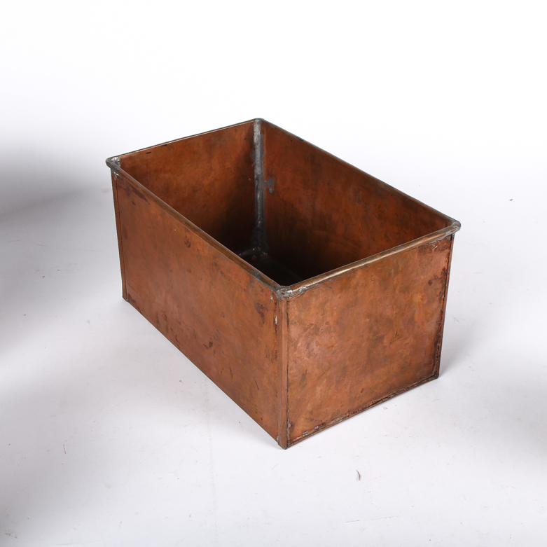 Collection of Metal Container with Vintage Flower Holders