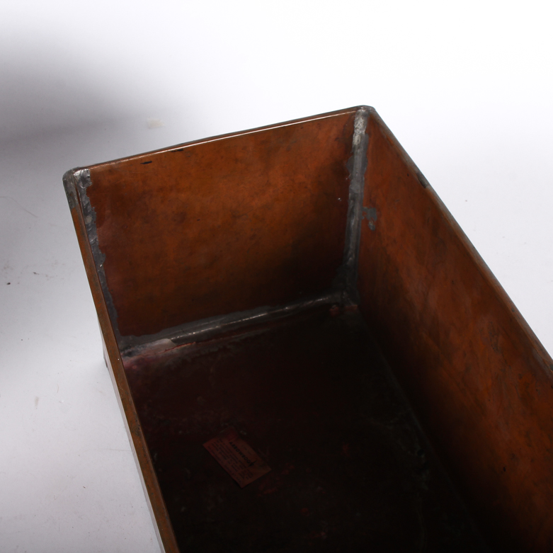 Collection of Metal Container with Vintage Flower Holders