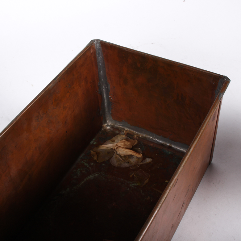 Collection of Metal Container with Vintage Flower Holders