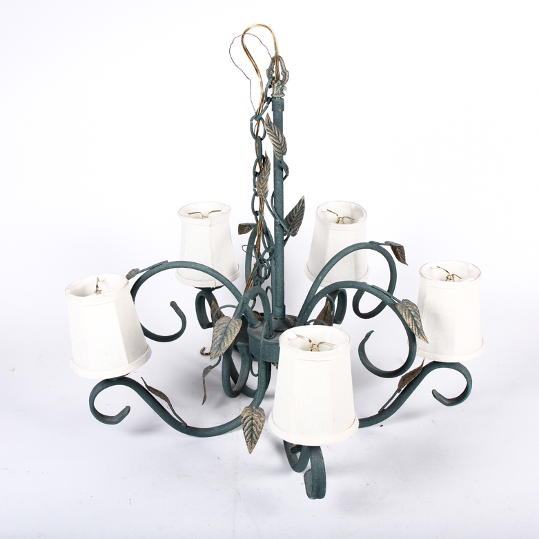 Metal Scroll Chandelier