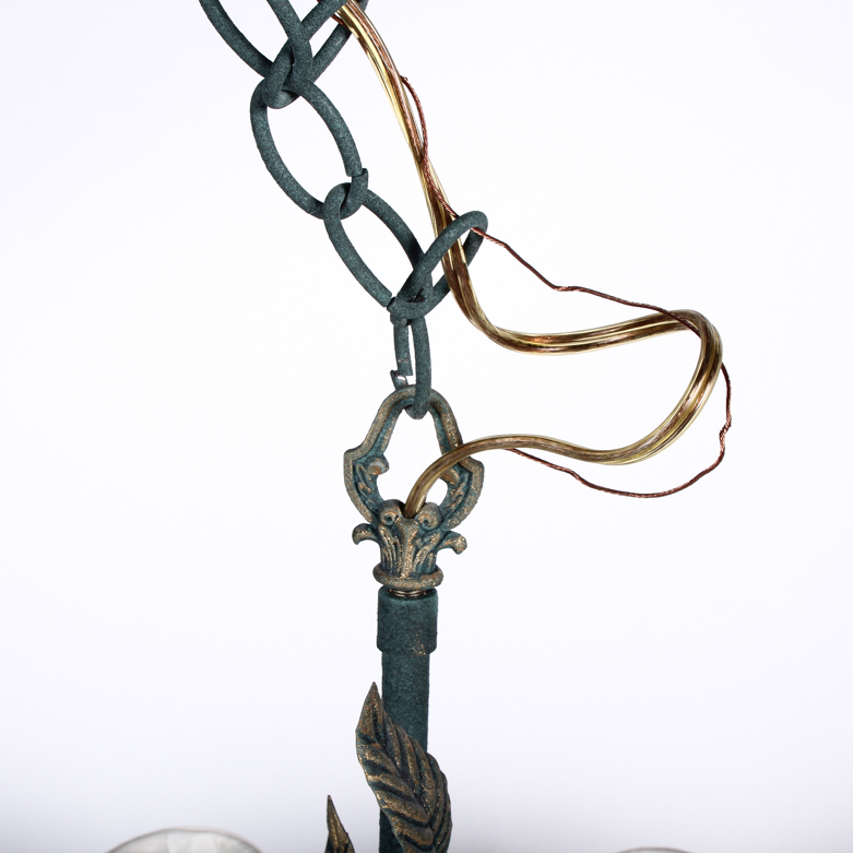 Metal Scroll Chandelier