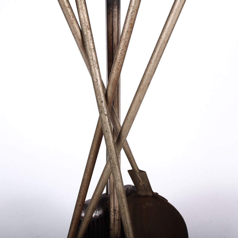Vintage Metal Fireplace Set