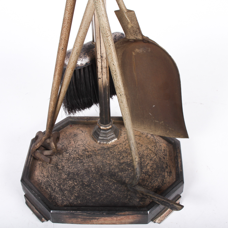 Vintage Metal Fireplace Set
