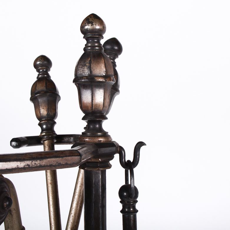 Vintage Metal Fireplace Set