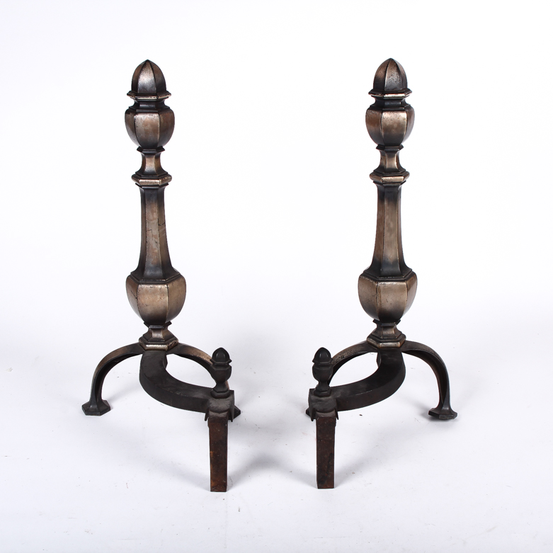 Pair of Vintage Metal Andirons