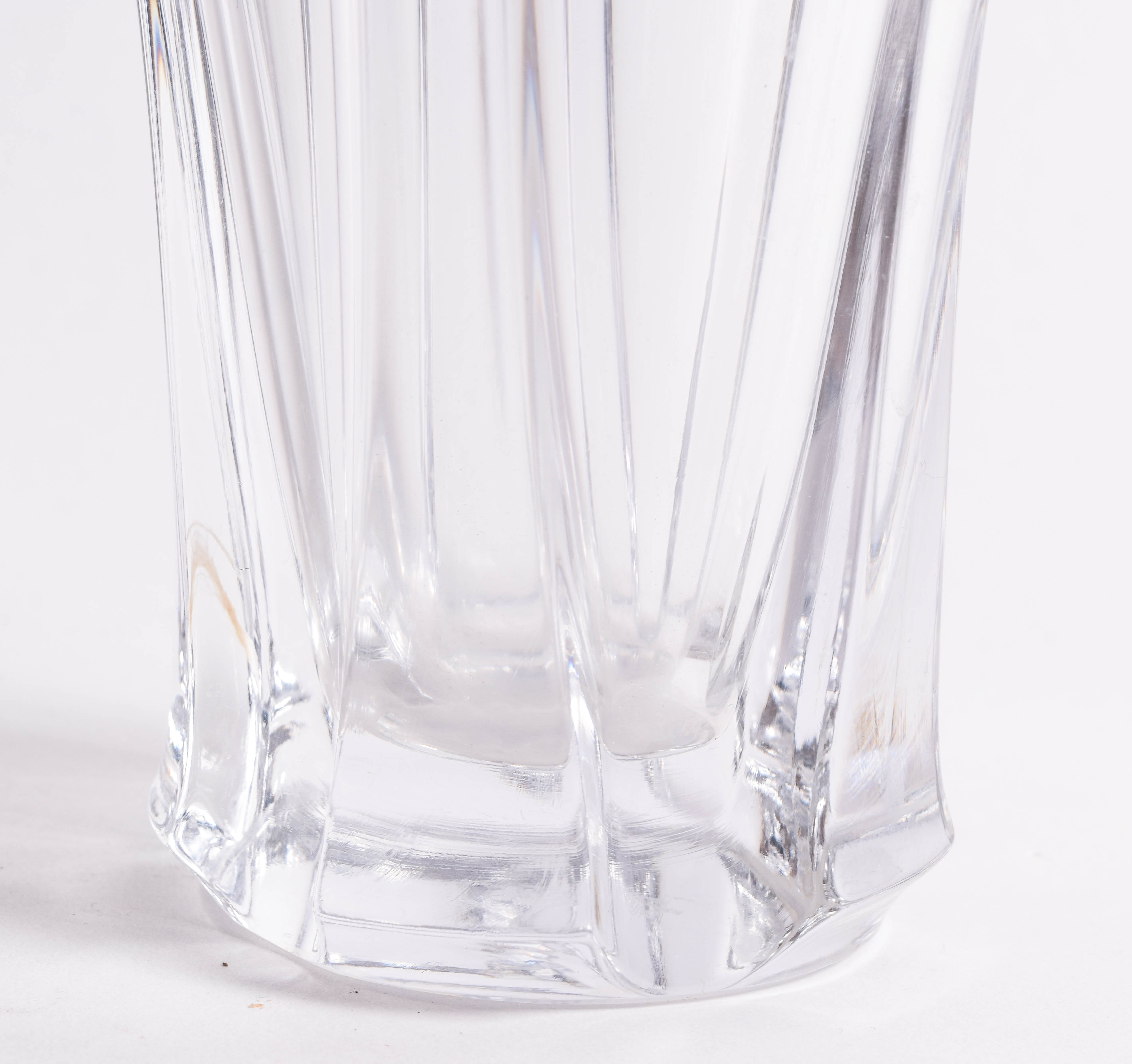 Vintage French Crystal Vase by Cofrac Art Verrier