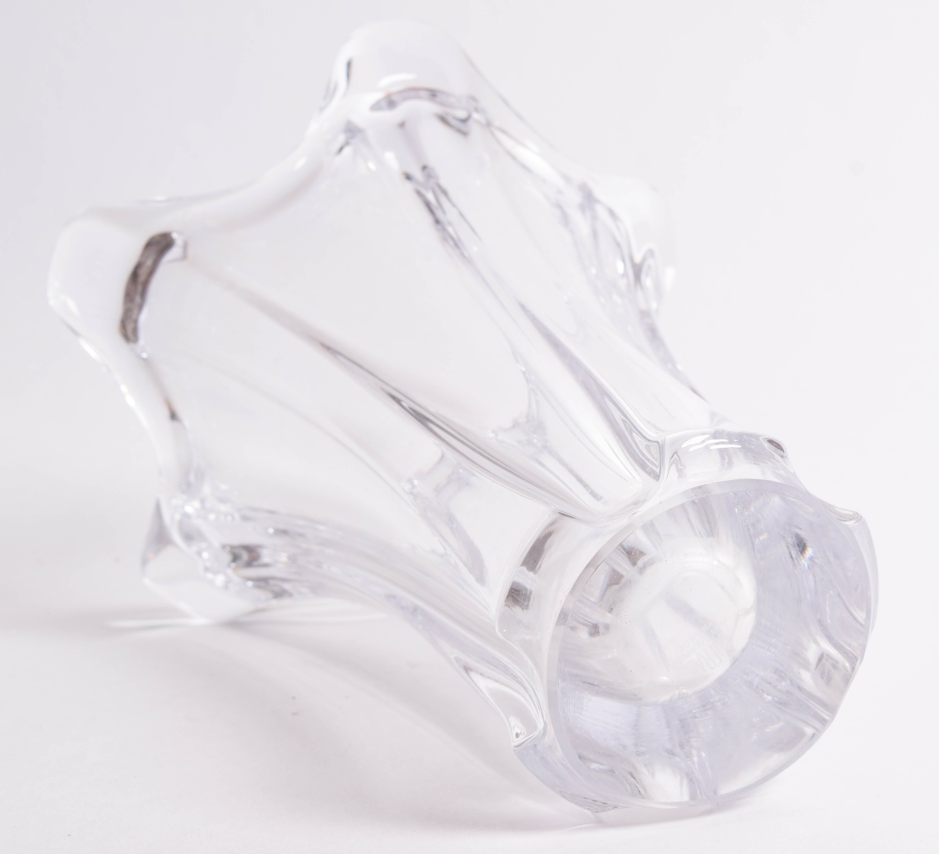 Vintage French Crystal Vase by Cofrac Art Verrier