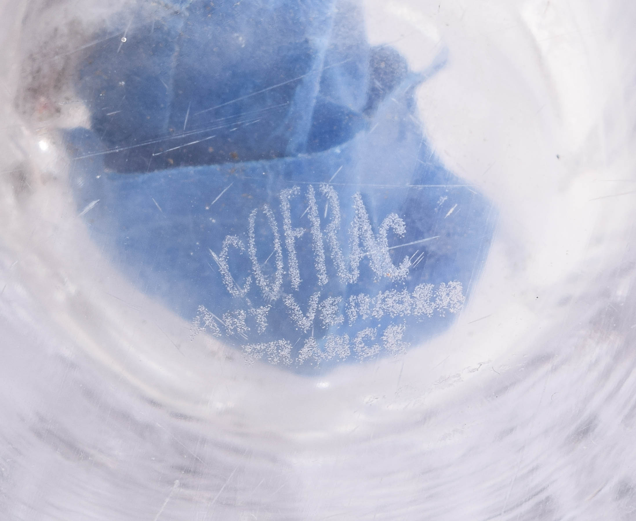 Vintage French Crystal Vase by Cofrac Art Verrier