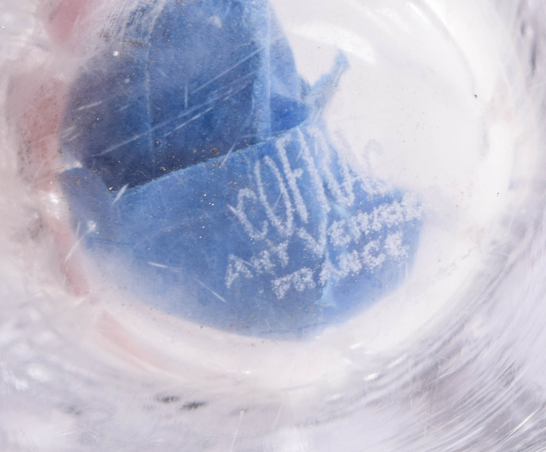 Vintage French Crystal Vase by Cofrac Art Verrier