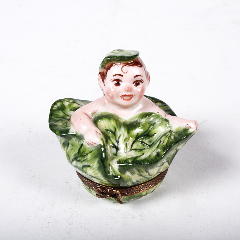 Vintage Elda Creation Limoges Porcelain Trinket Box