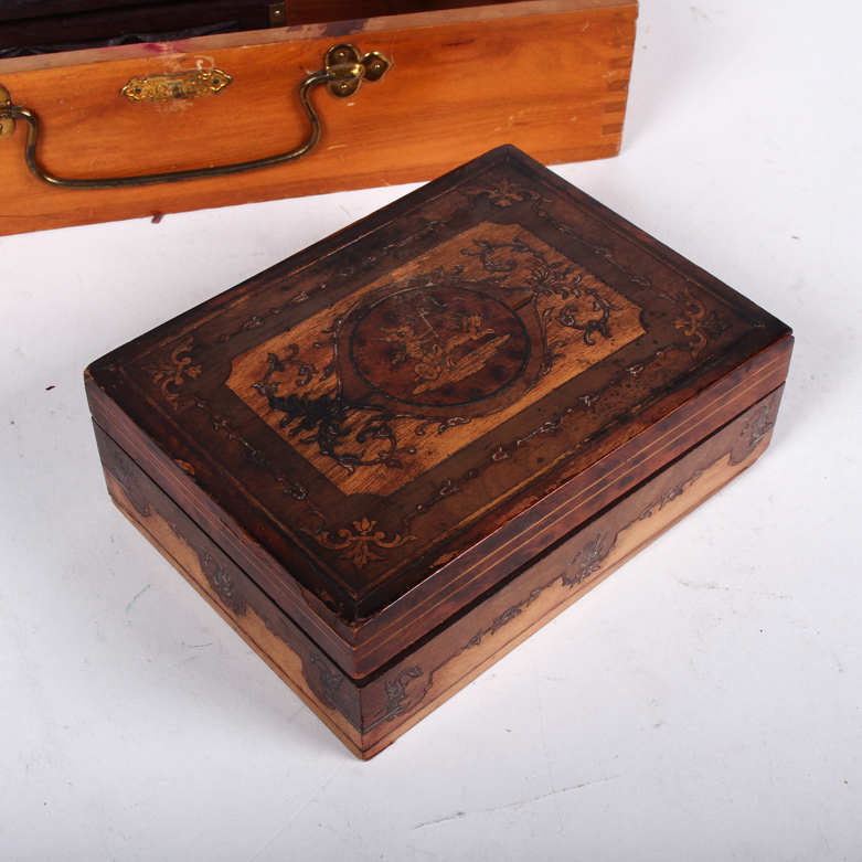 Vintage Wooden Cigar and Trinket Boxes