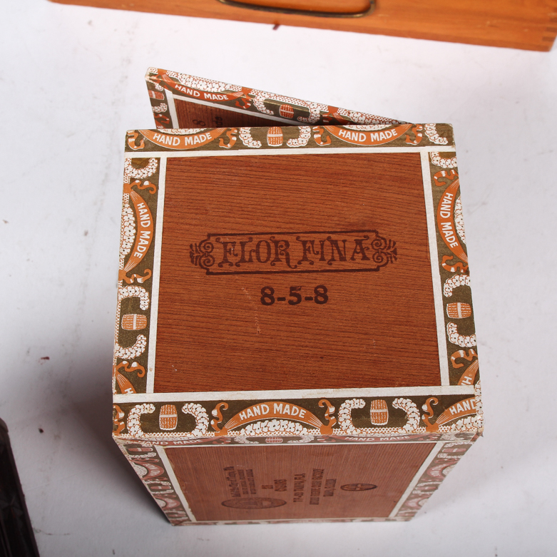 Vintage Wooden Cigar and Trinket Boxes