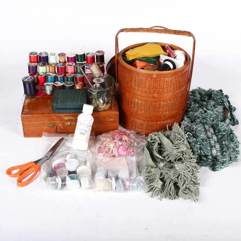 Collection of Sewing and Craft Supplies