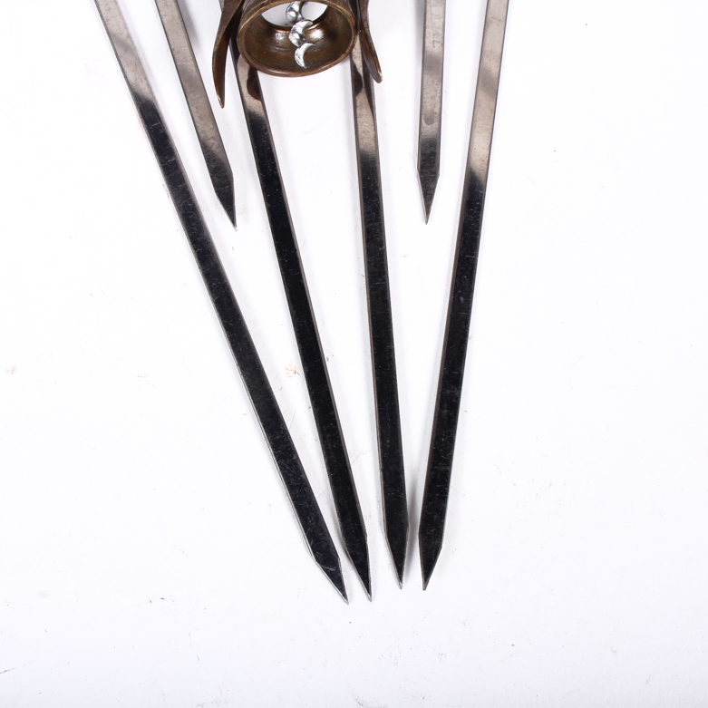 Set of Brass Skewers and a Brass Wine Opener