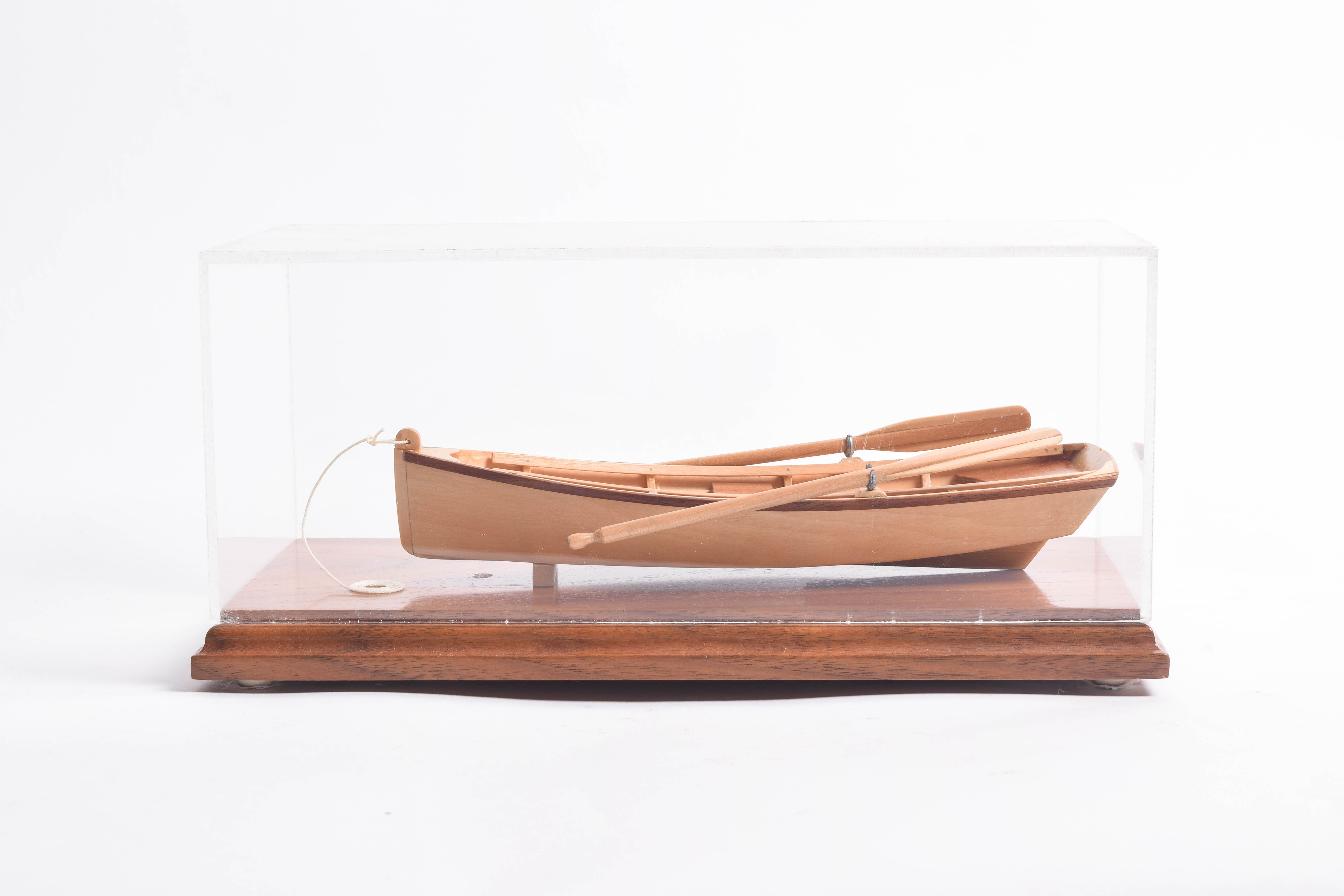 Vintage Handmade Miniature Wooden Row Boat