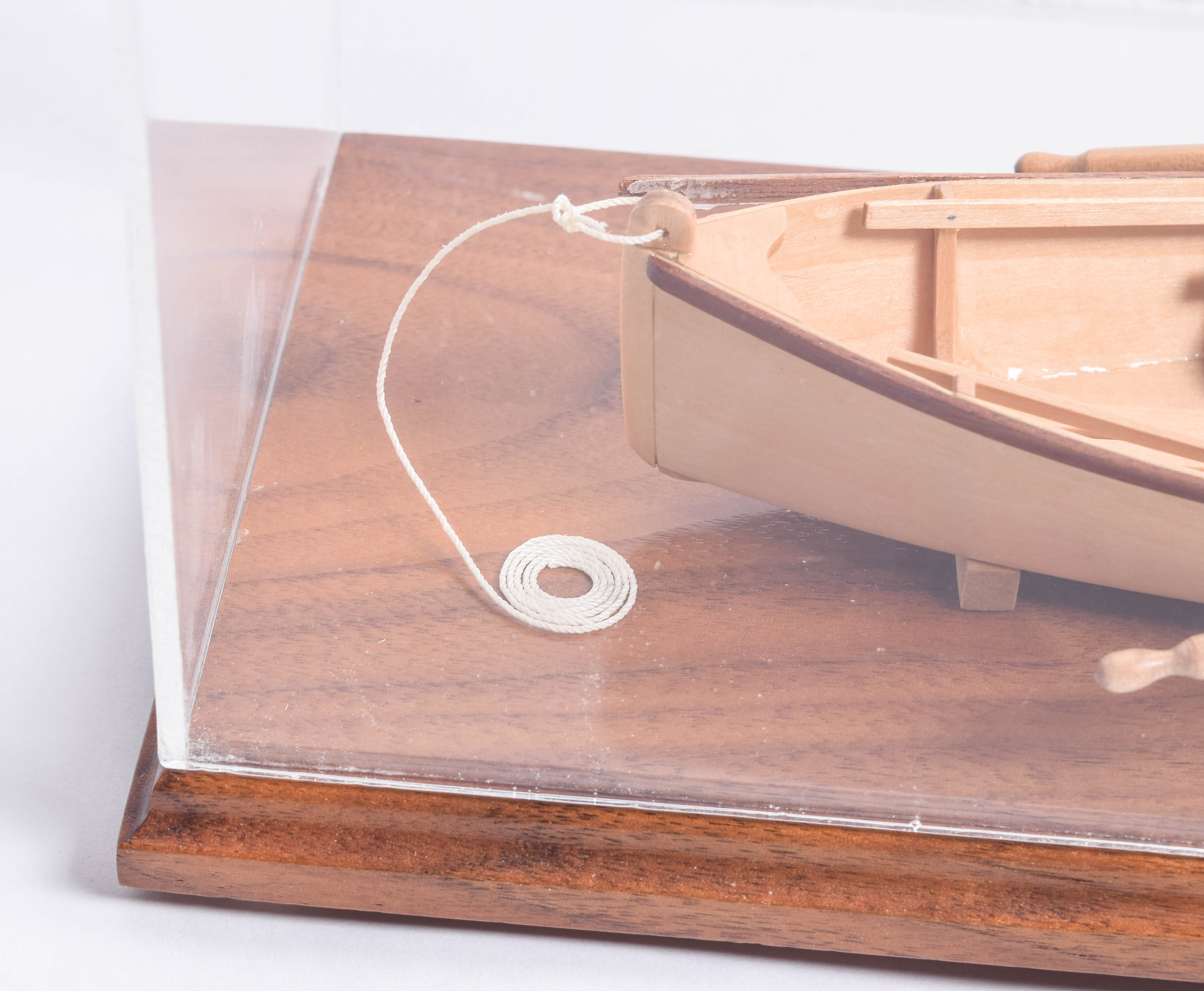 Vintage Handmade Miniature Wooden Row Boat